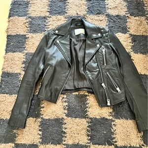 WORN ONCE - Wilfred Black Leather Jacket (XS)